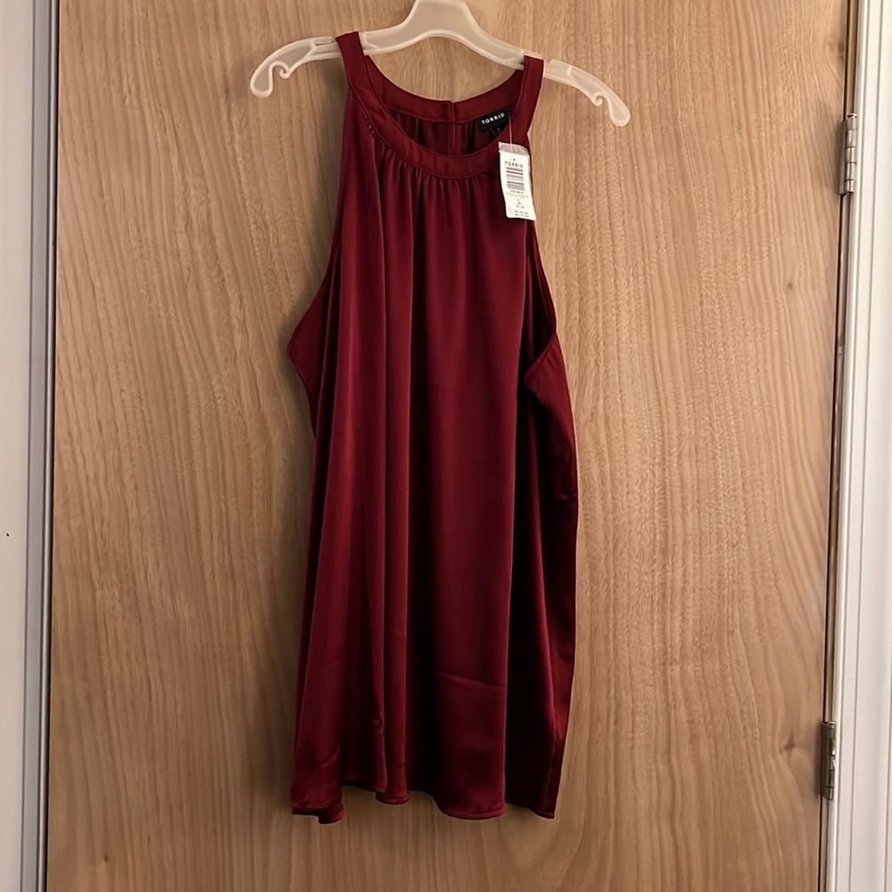 NWT Torrid Dressy Satin Tunic Style Top